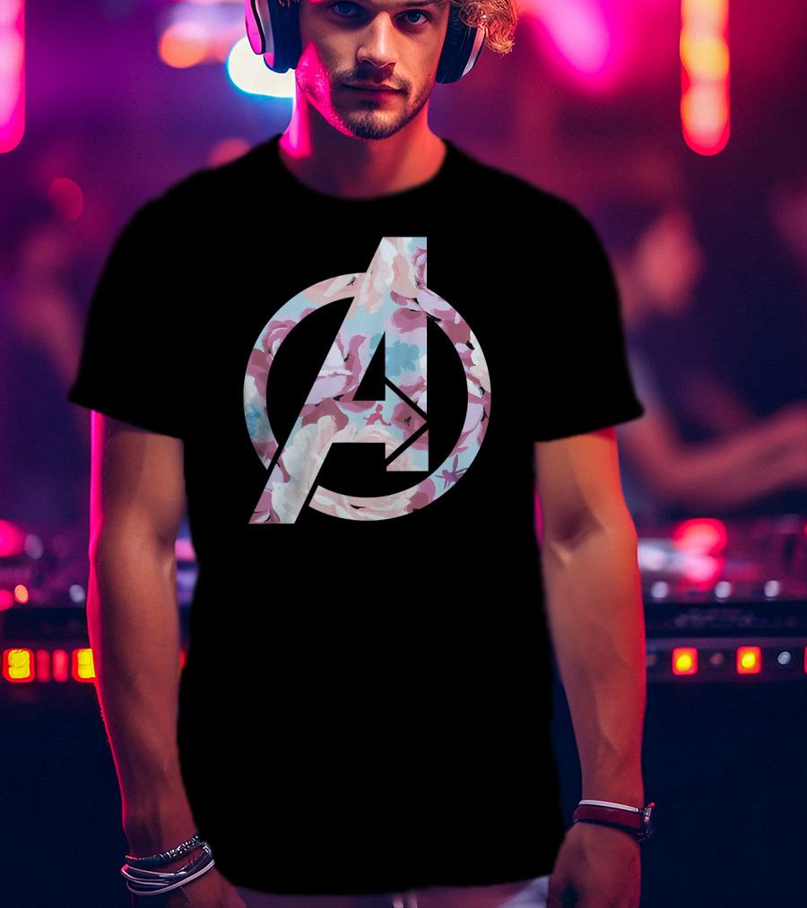 Marvel Avengers Floral Super Hero T-Shirt