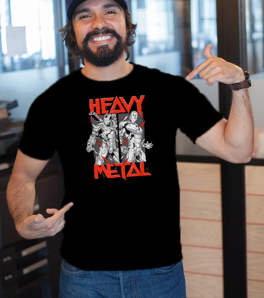 Marvel Avengers War Machine And Iron Man Heavy Metal Series T-Shirt