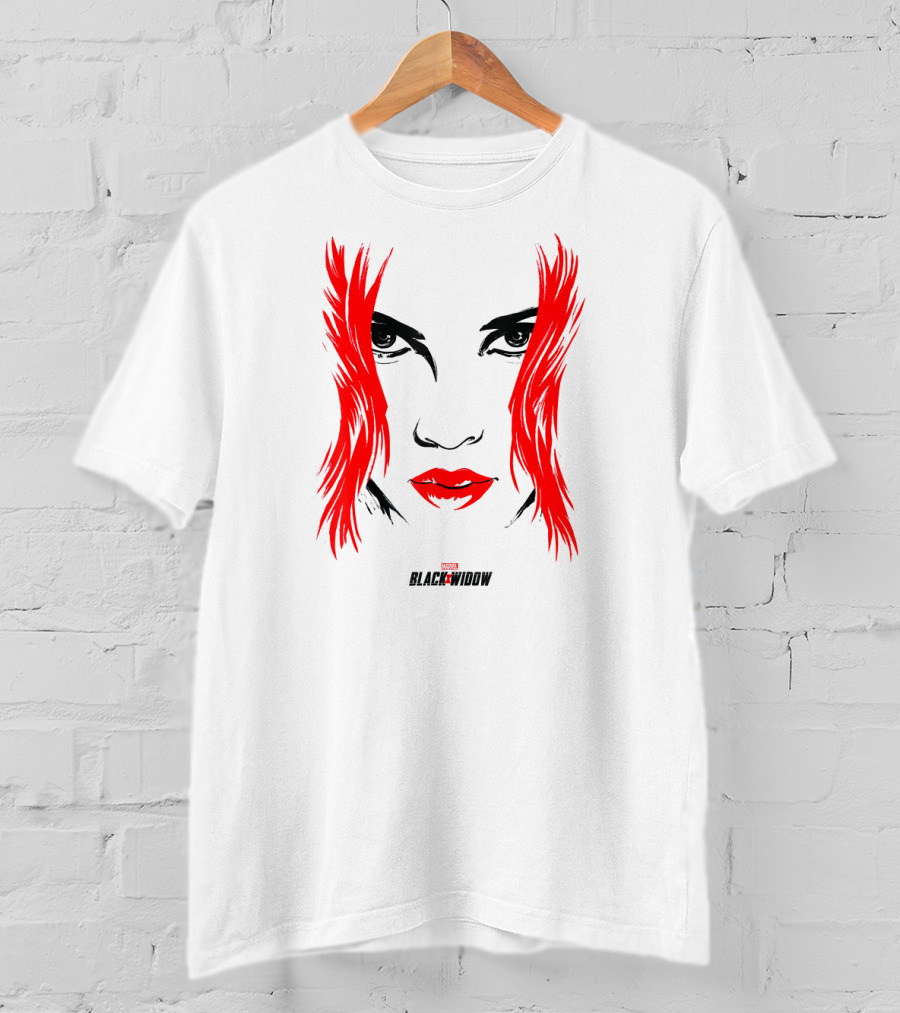 Marvel Black Widow Red Hair Face T-Shirt