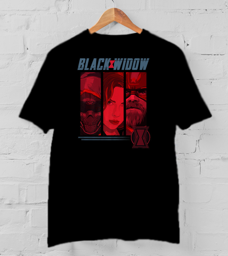 Black Widow Panels Red Guardian Taskmaster Marvel T-Shirt