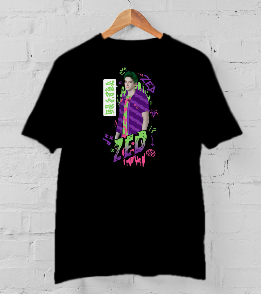 Zed Disney Zombies 2 Green Purple Zombie Style Icons T-Shirt
