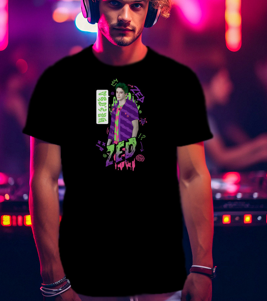 Zed Disney Zombies 2 Green Purple Zombie Style Icons T-Shirt