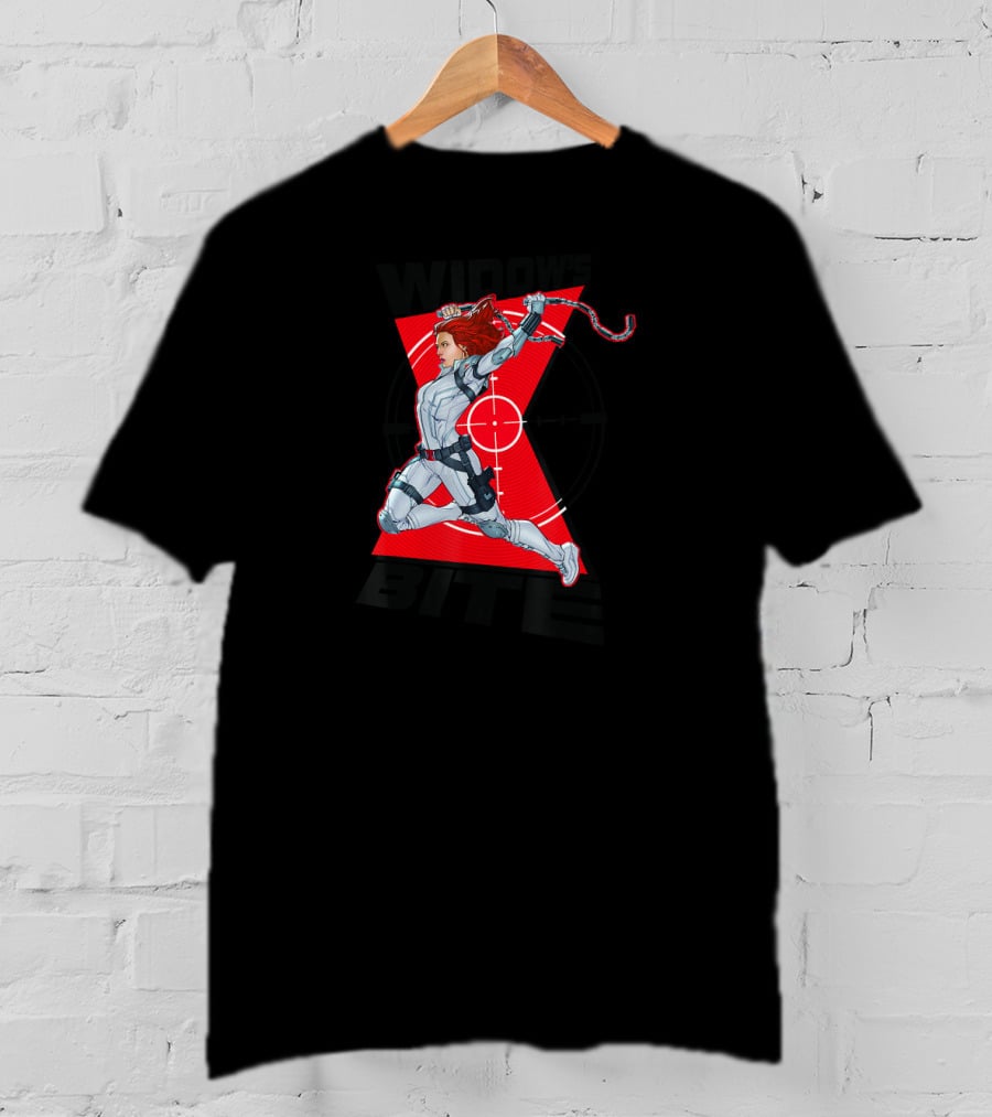 Marvel Widow's Bite Black Widow Red Target Heroic Action T-Shirt