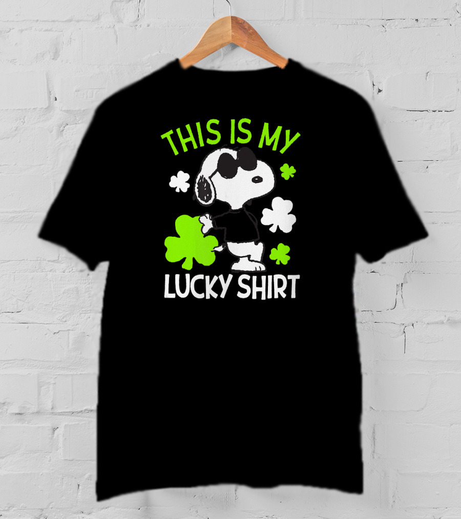 Snoopy Peanuts St Pattys Day This Is My Lucky T-Shirt