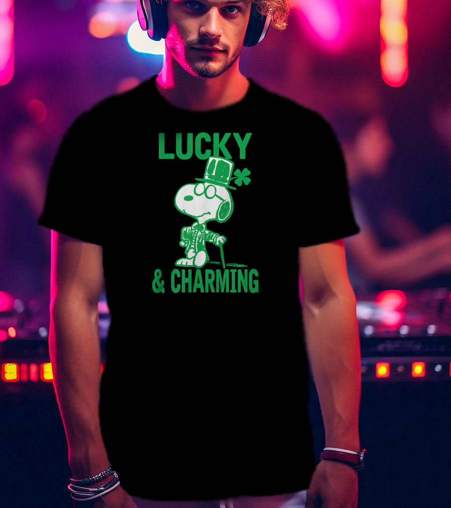 Lucky And Charming Peanuts St Patrick's Day T-Shirt