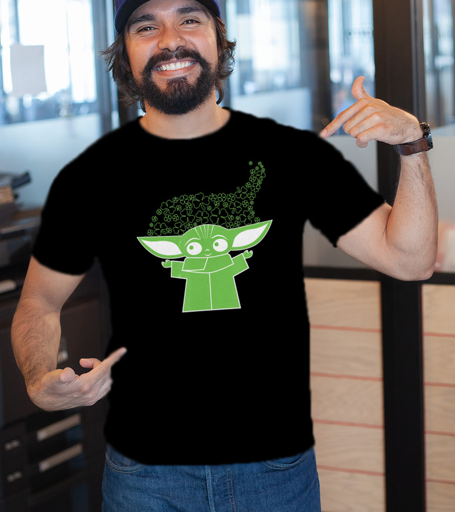 Star Wars The Mandalorian The Child Grogu Clover Charm T-Shirt