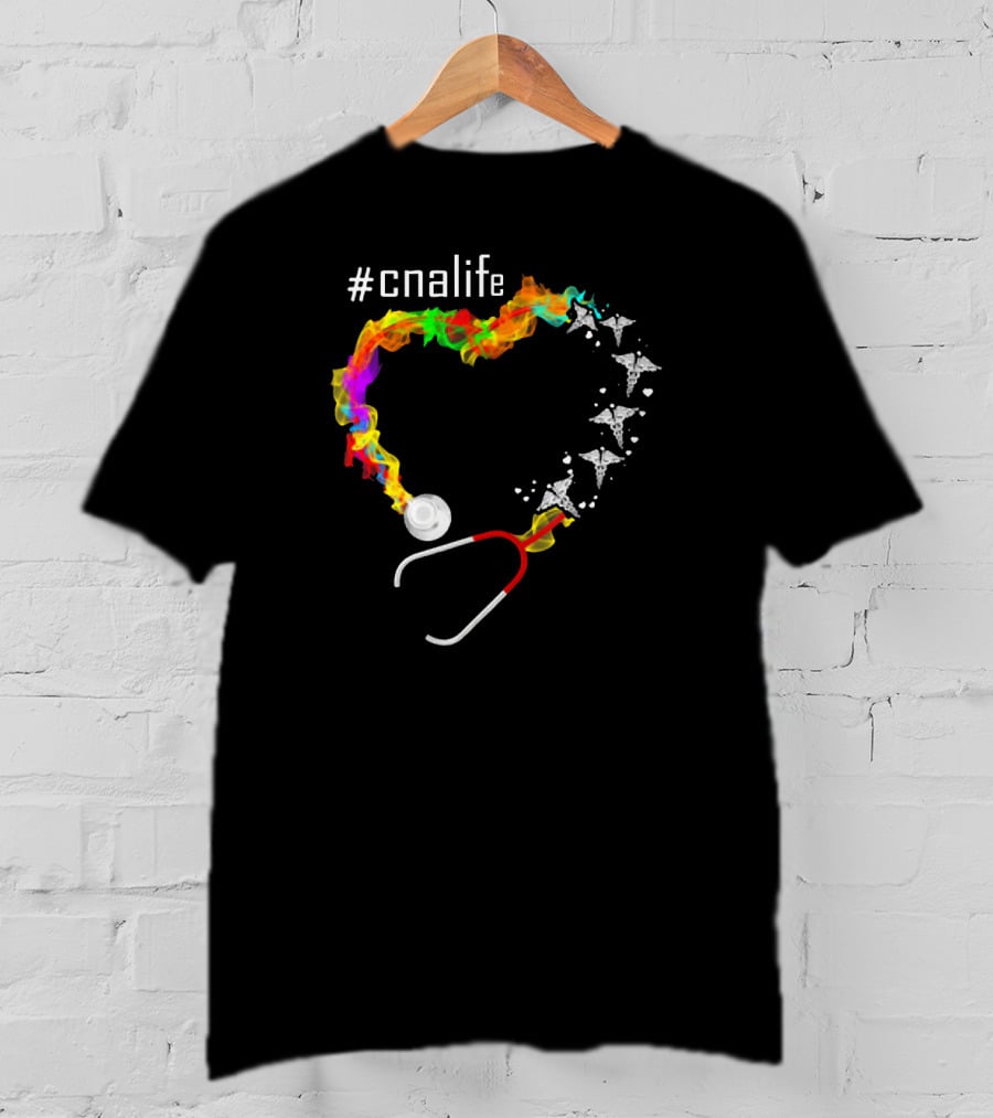 CNALife Heart Rainbow Stethoscope T-Shirt