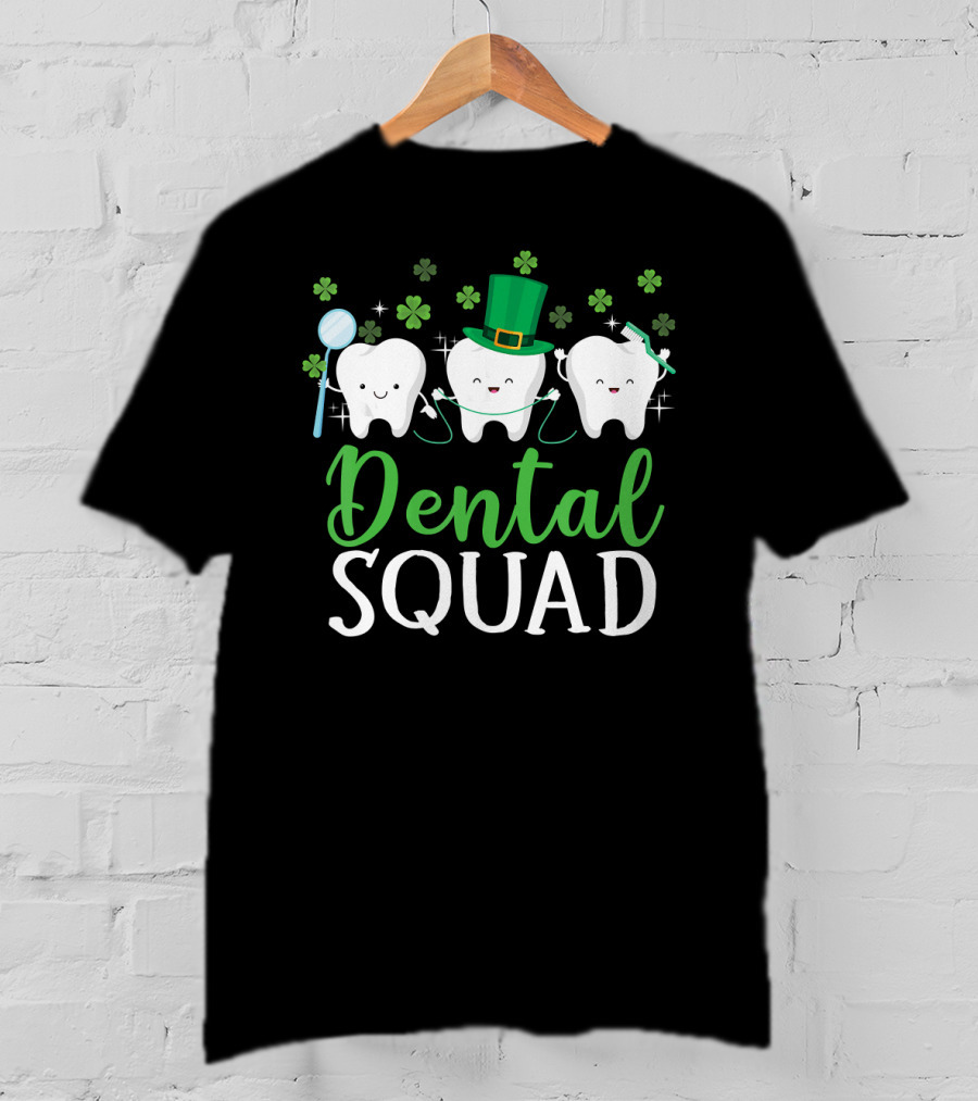 Dental Squad Tooth St. Patrick's Day Lucky Charm T-Shirt