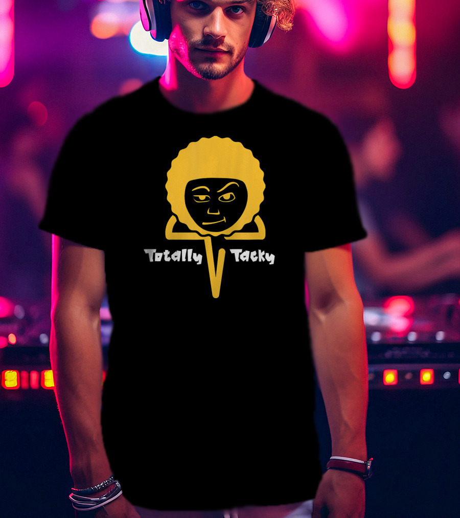 Totally Tacky Retro Smirking Yellow Afro Face T-Shirt