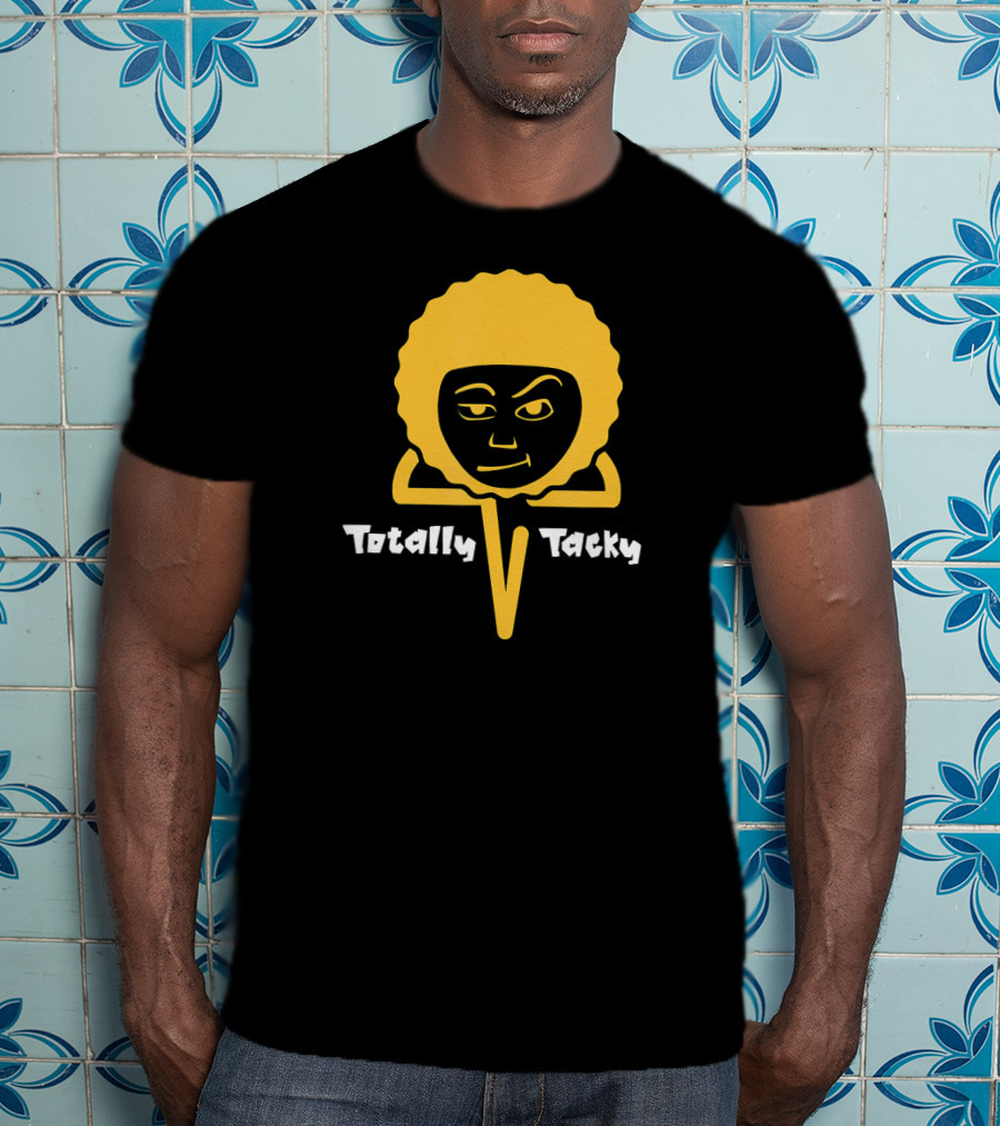 Totally Tacky Retro Smirking Yellow Afro Face T-Shirt