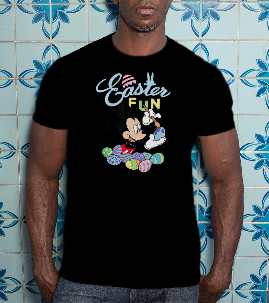 Disney Mickey Mouse Easter Fun Painting Eggs T-Shirt