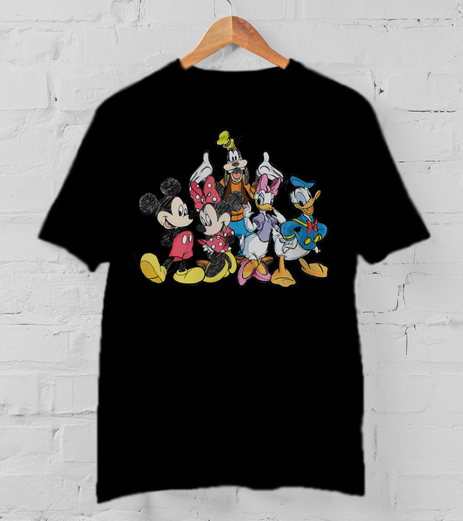 Disney Mickey Mouse Minnie Goofy Daisy Donald Friends T-Shirt
