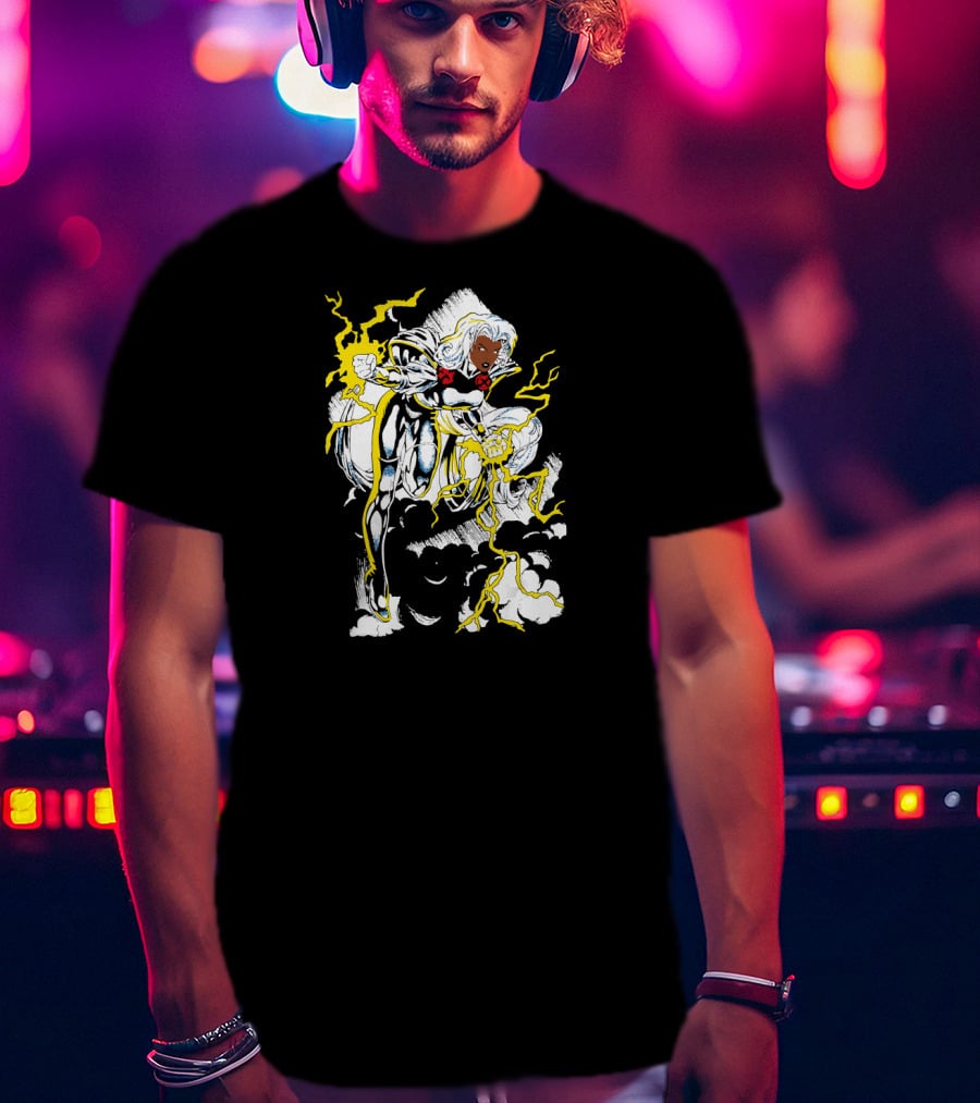 Marvel X Men Storm Lightning Action Pose T-Shirt