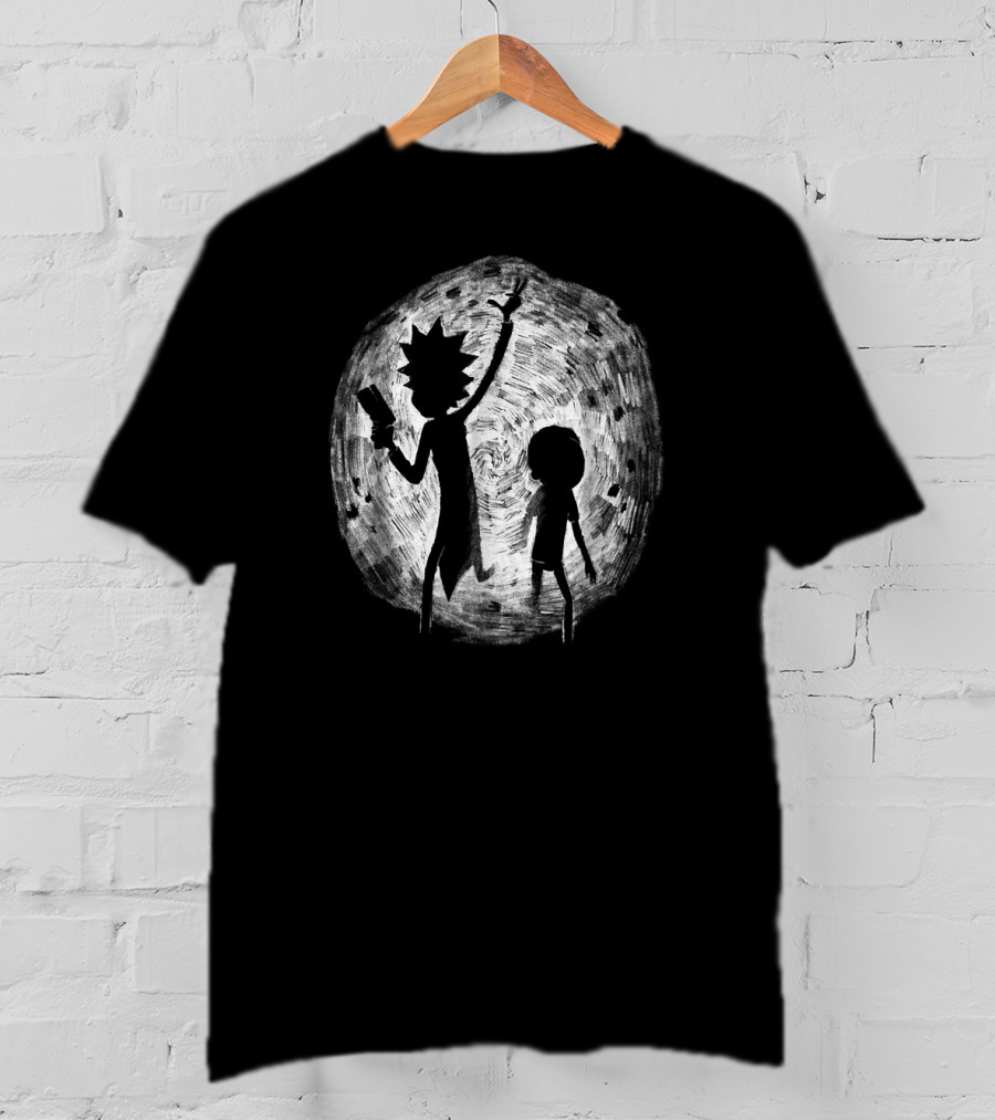Mademark X Rick And Morty Portal Hand Drawing T-Shirt