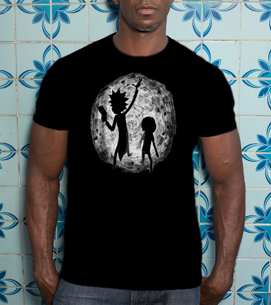 Mademark X Rick And Morty Portal Hand Drawing T-Shirt