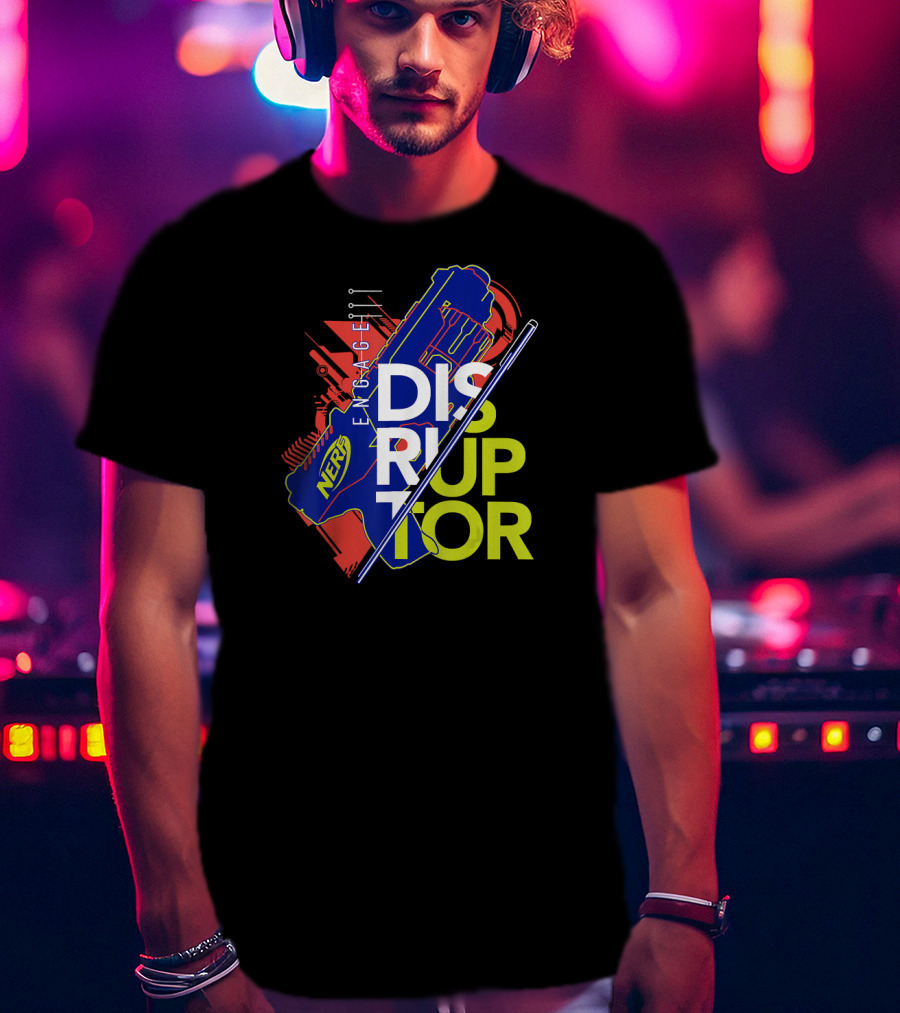 Nerf Engage Disruptor Blue And Red T-Shirt
