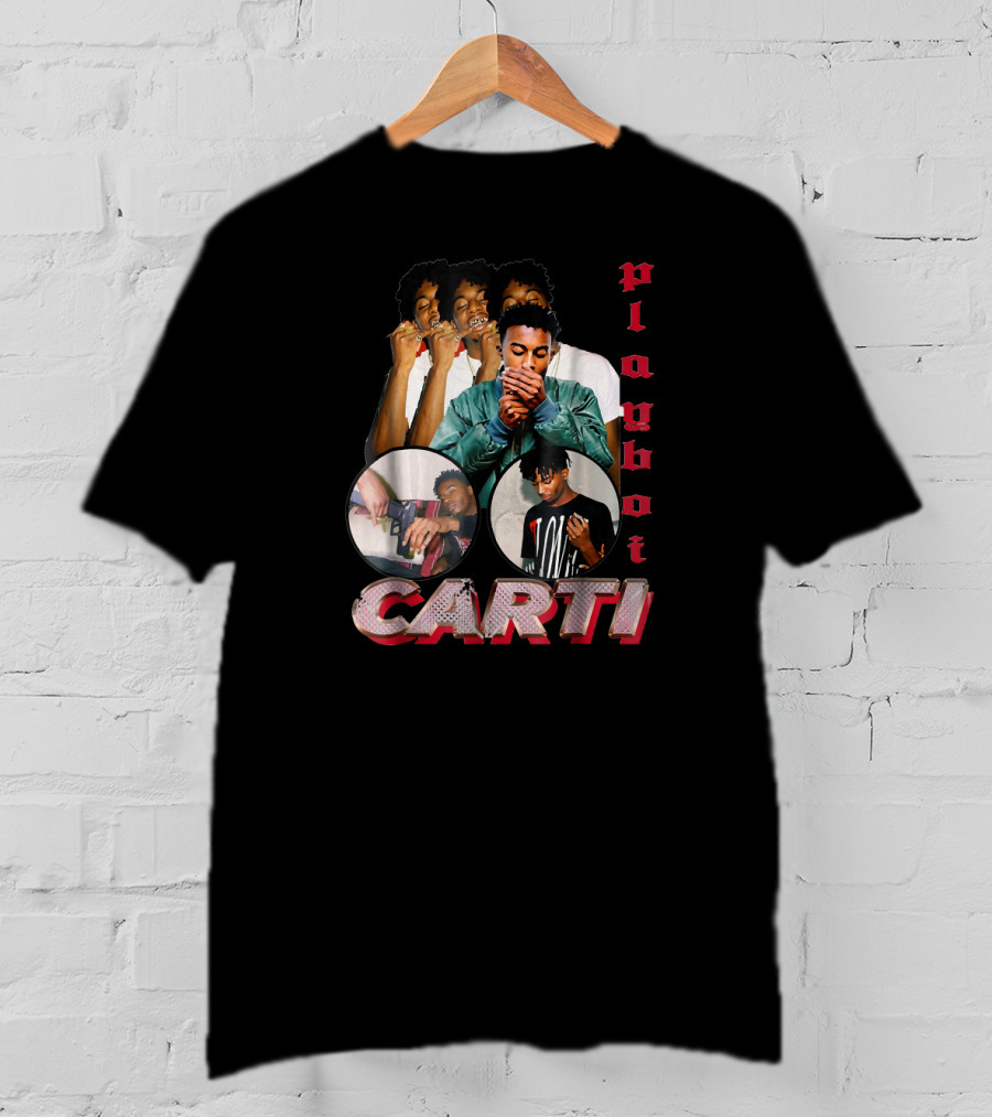 Vintage Playboi Carti Artistic Collage By Cinco Flare T-Shirt