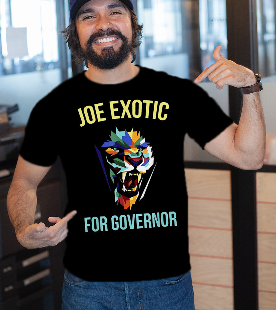 Joe Exotic For Governor Colorful Tiger T-Shirt