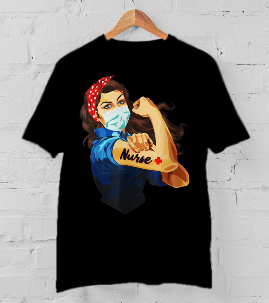 Strong Nurse Rosie Riveter Masked Heroine T-Shirt
