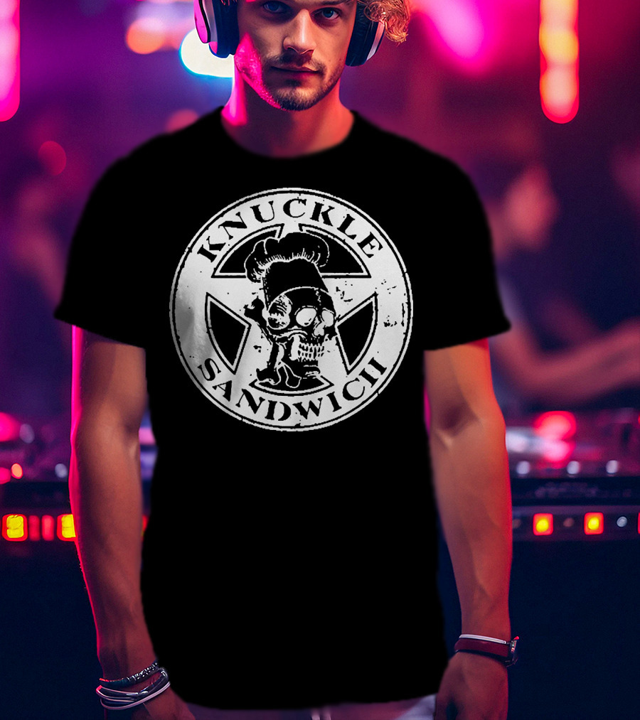 Knuckle Sandwich Skull Chef Emblem T-Shirt