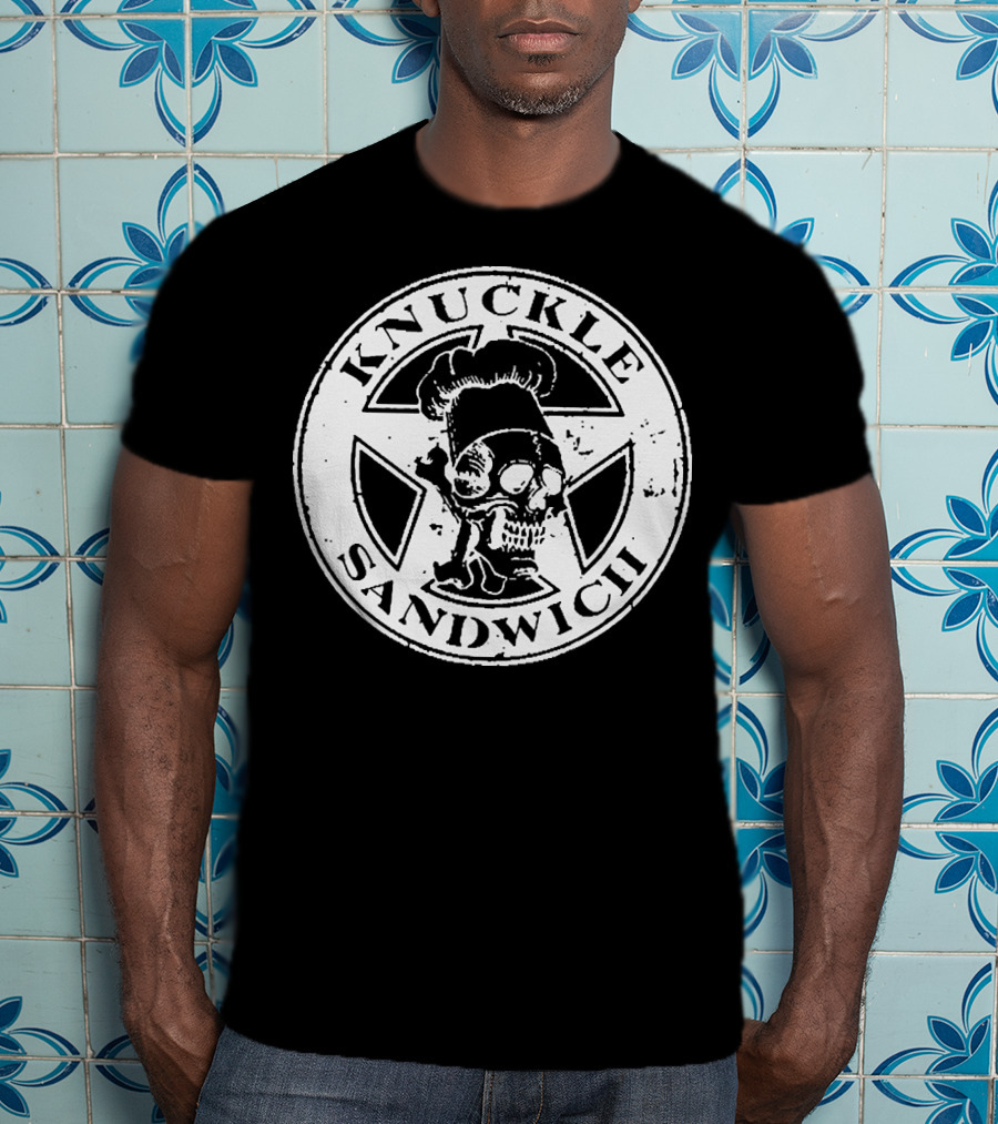 Knuckle Sandwich Skull Chef Emblem T-Shirt