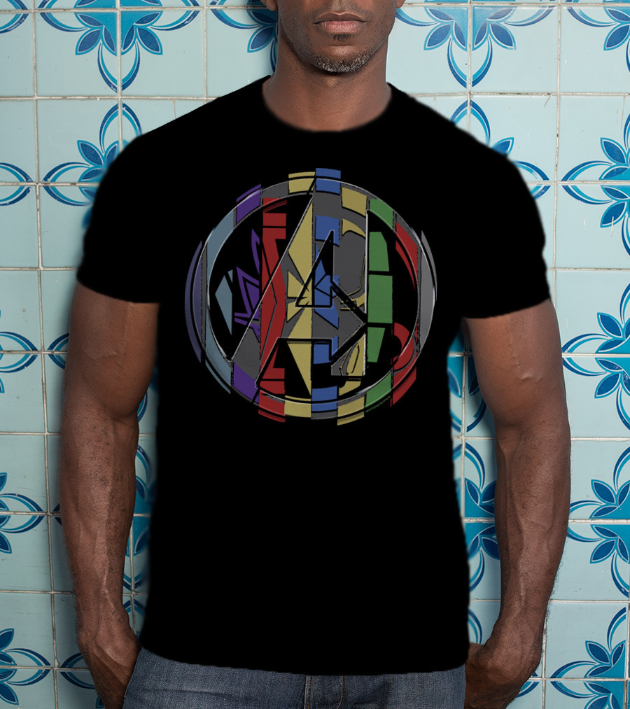 Marvel Avengers Iconic Symbol Badge T-Shirt