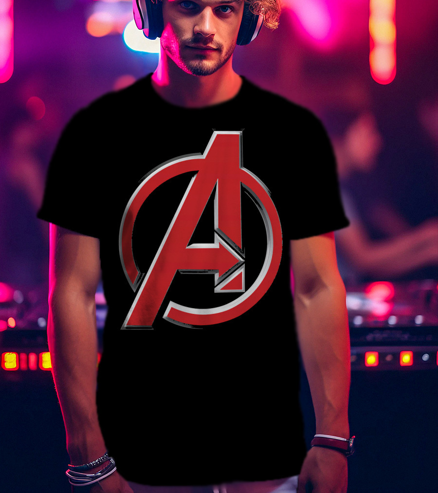 Avengers Red A Emblem Marvel Iconic T-Shirt
