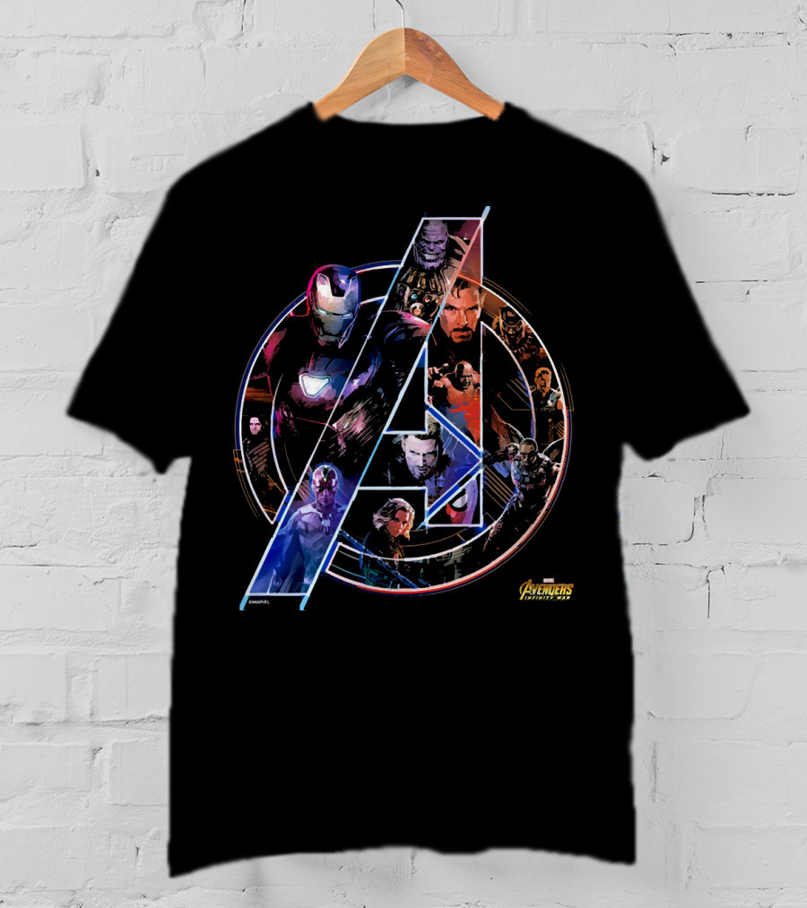 Marvel Avengers Infinity War Iconic Heroes And Villains Collage T-Shirt