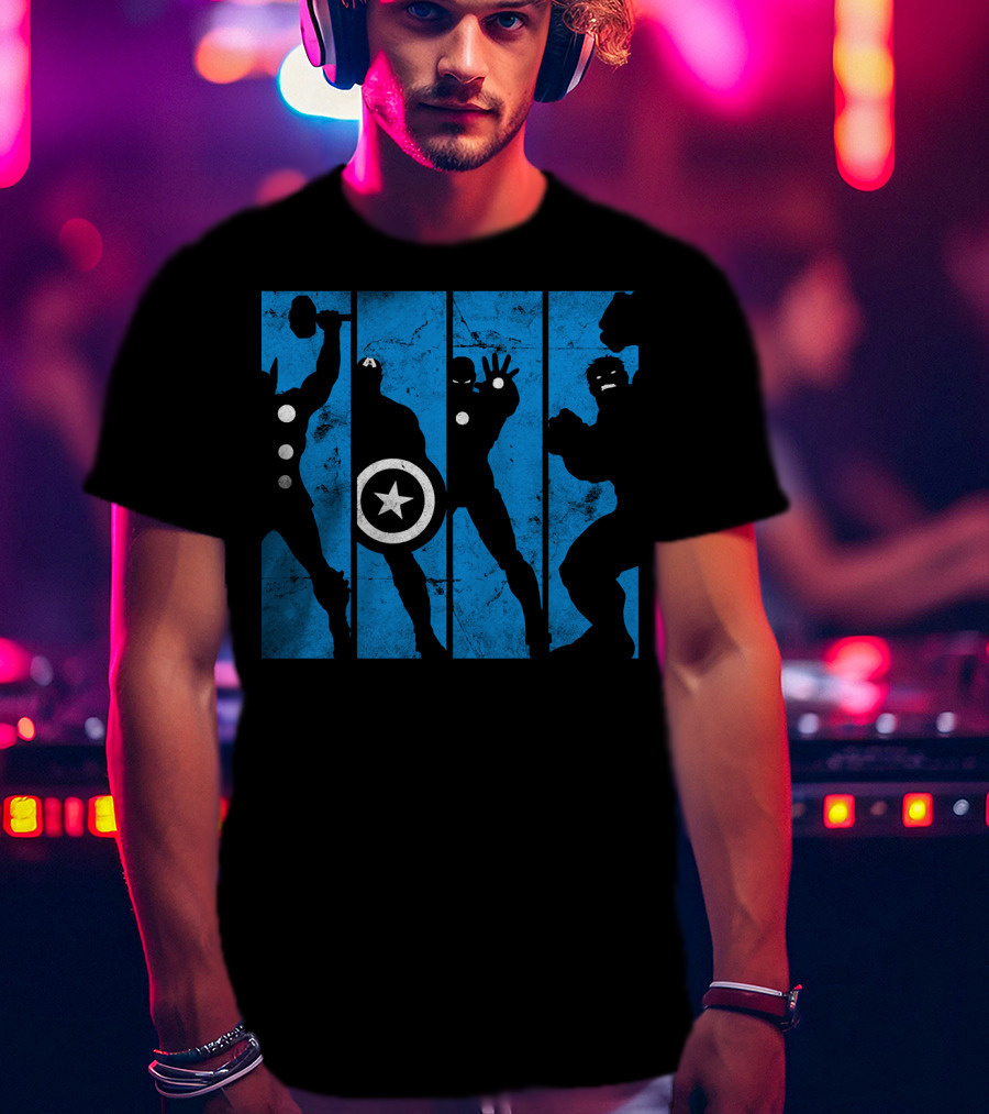 Marvel Avengers Iconic Hero Silhouettes T-Shirt