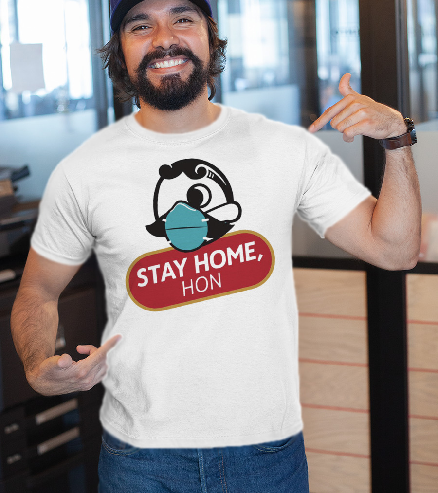 Stay Home Hon Rosie The Riveter Mask T-Shirt