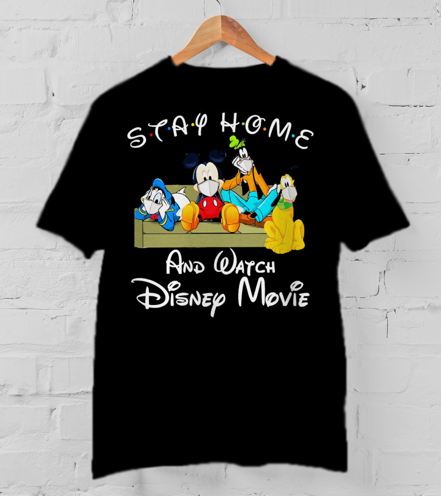 Stay Home And Watch Disney Movie Classic Ladies T-Shirt
