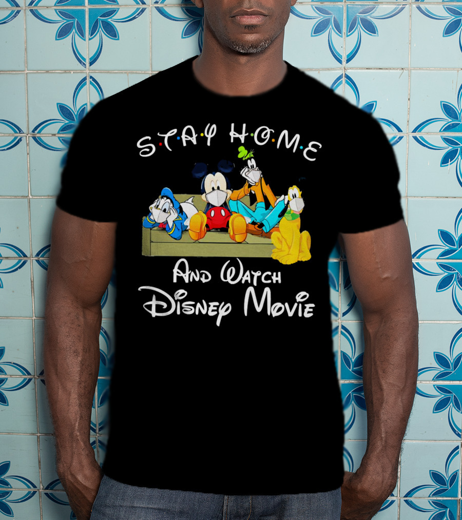 Stay Home And Watch Disney Movie Classic Ladies T-Shirt