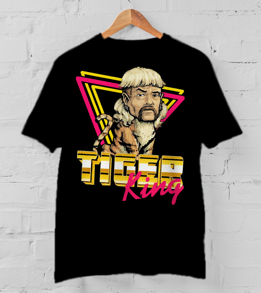 Tiger King Joe Exotic Ladies Vintage Retro Neon T-Shirt
