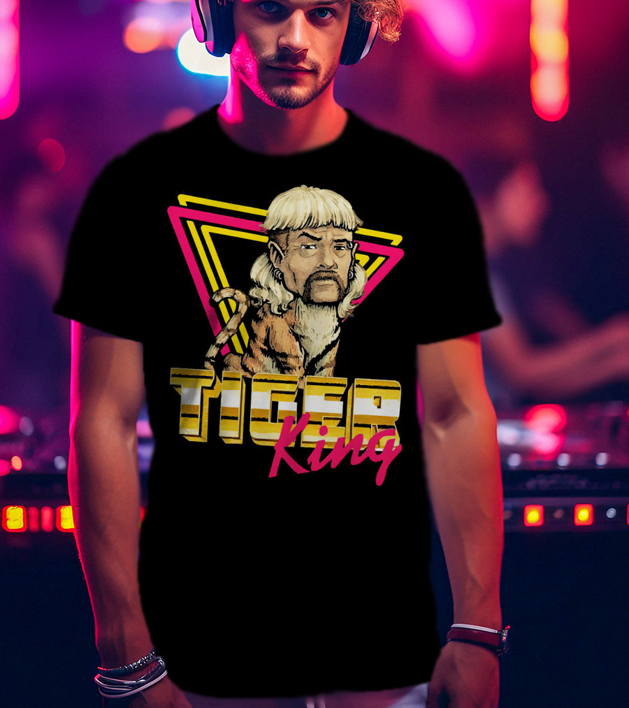 Tiger King Joe Exotic Ladies Vintage Retro Neon T-Shirt