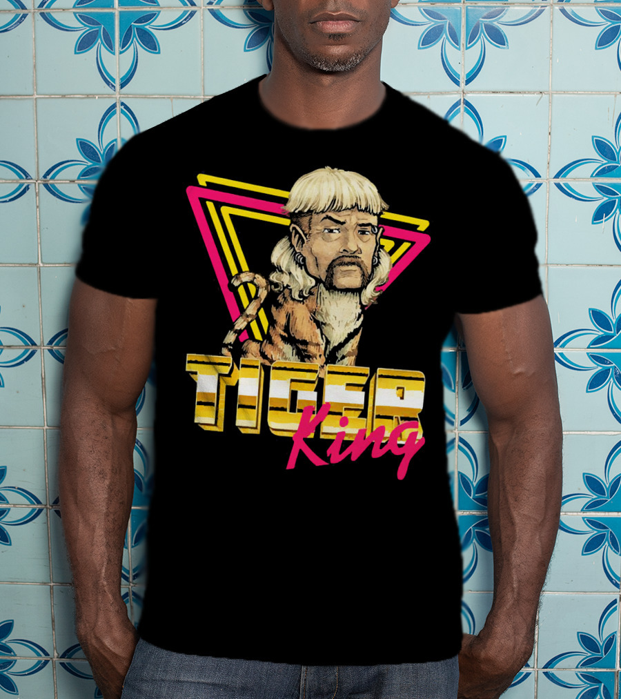 Tiger King Joe Exotic Ladies Vintage Retro Neon T-Shirt