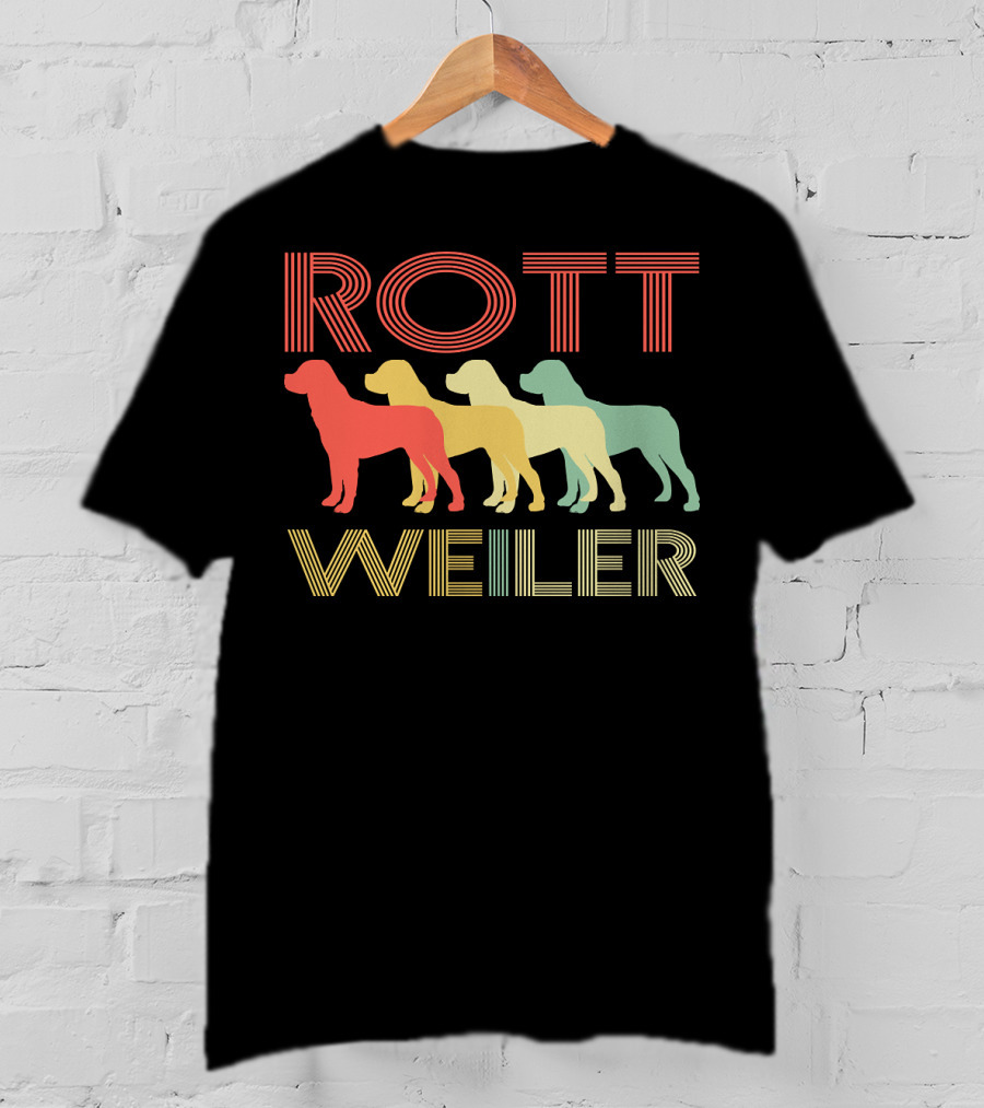 Rottweiler Dog Breed Pet Lover Rottie 157 Rainbow T-Shirt