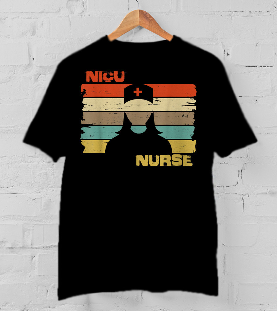 Nicu Nurse Vintage Retro Silhouette 76 T-Shirt