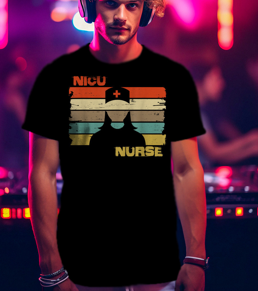 Nicu Nurse Vintage Retro Silhouette 76 T-Shirt