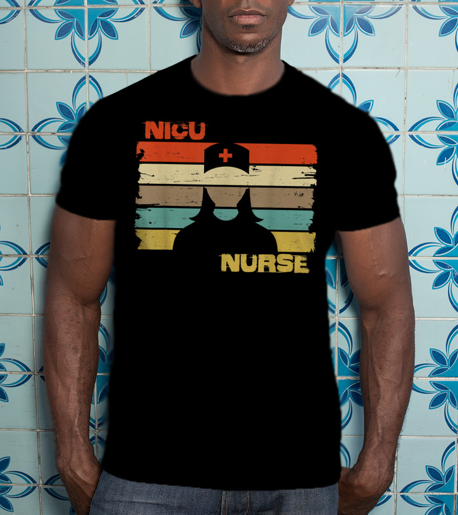 Nicu Nurse Vintage Retro Silhouette 76 T-Shirt