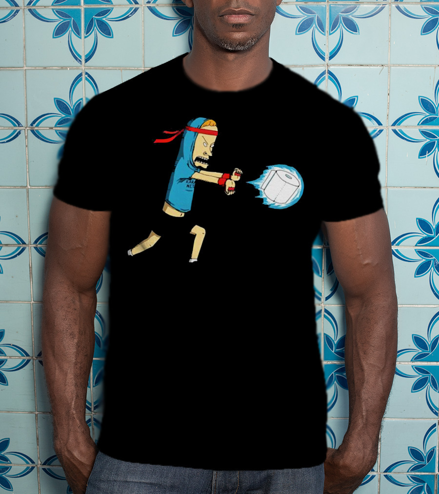 Beavis Energy Attack With Toilet Paper Roll T-Shirt