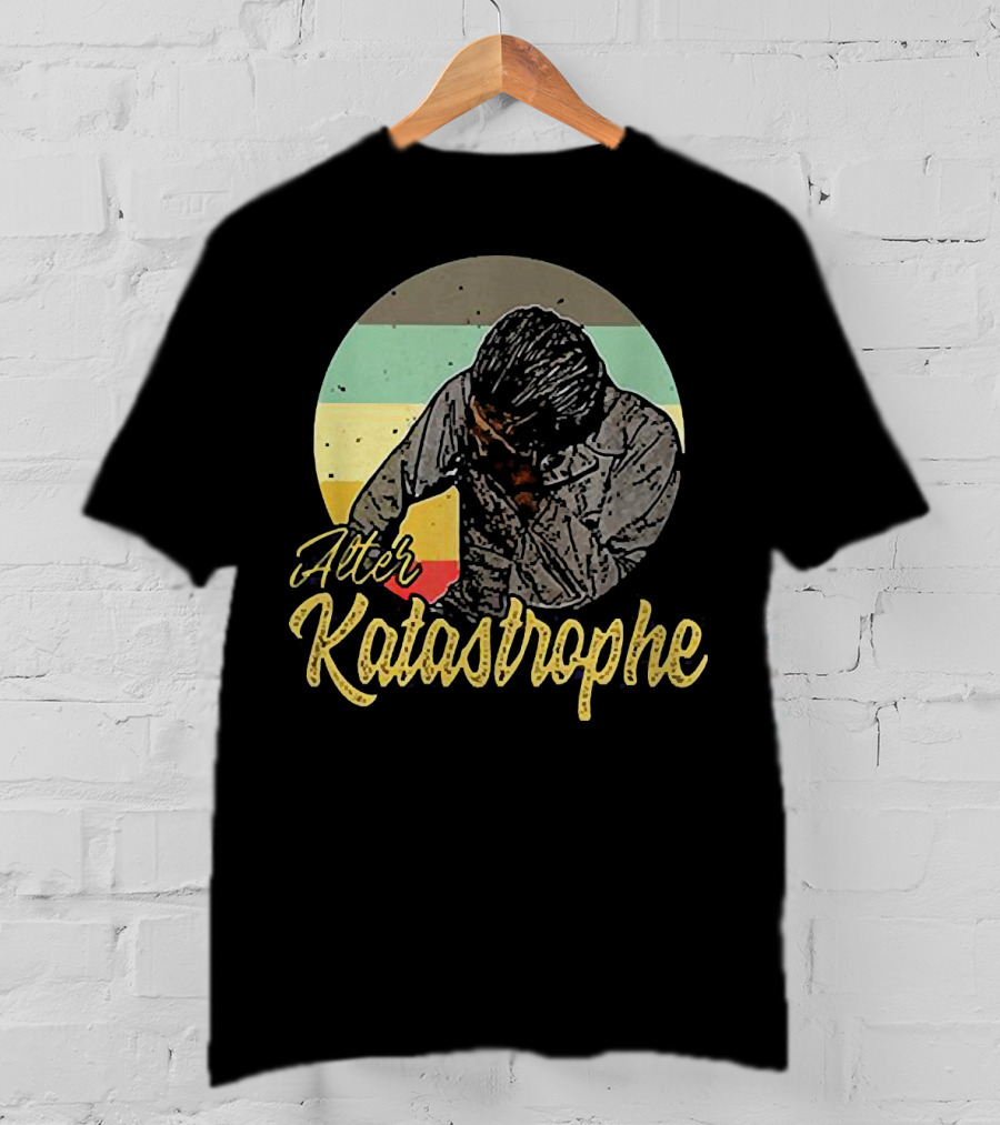 Alter Katastrophe Vintage Striped Background Bowed Head T-Shirt