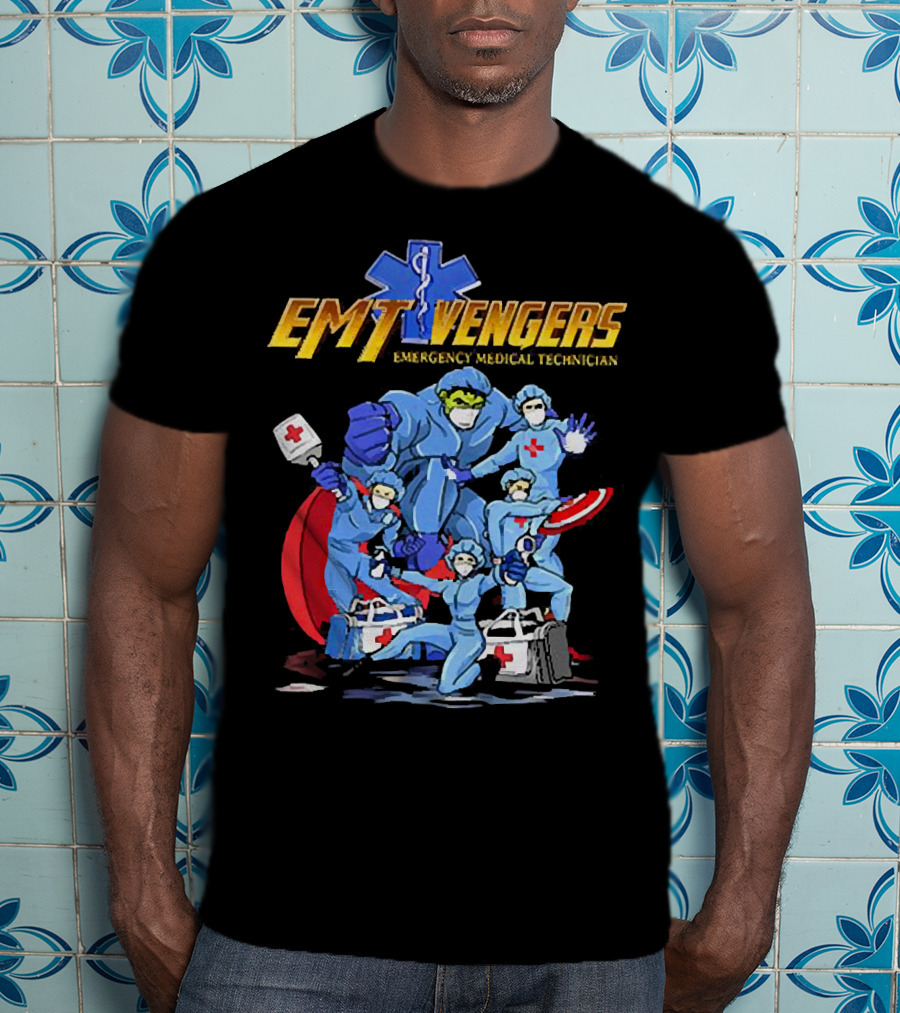 EMT Vengers Emergency Medical Technician Superhero T-Shirt