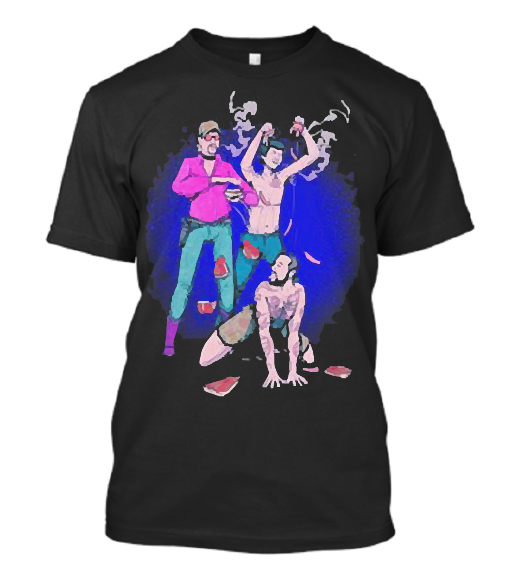Expired Meat Honeymoon Fine Tattooed Figures In Dance With Floating Meat T-Shirt