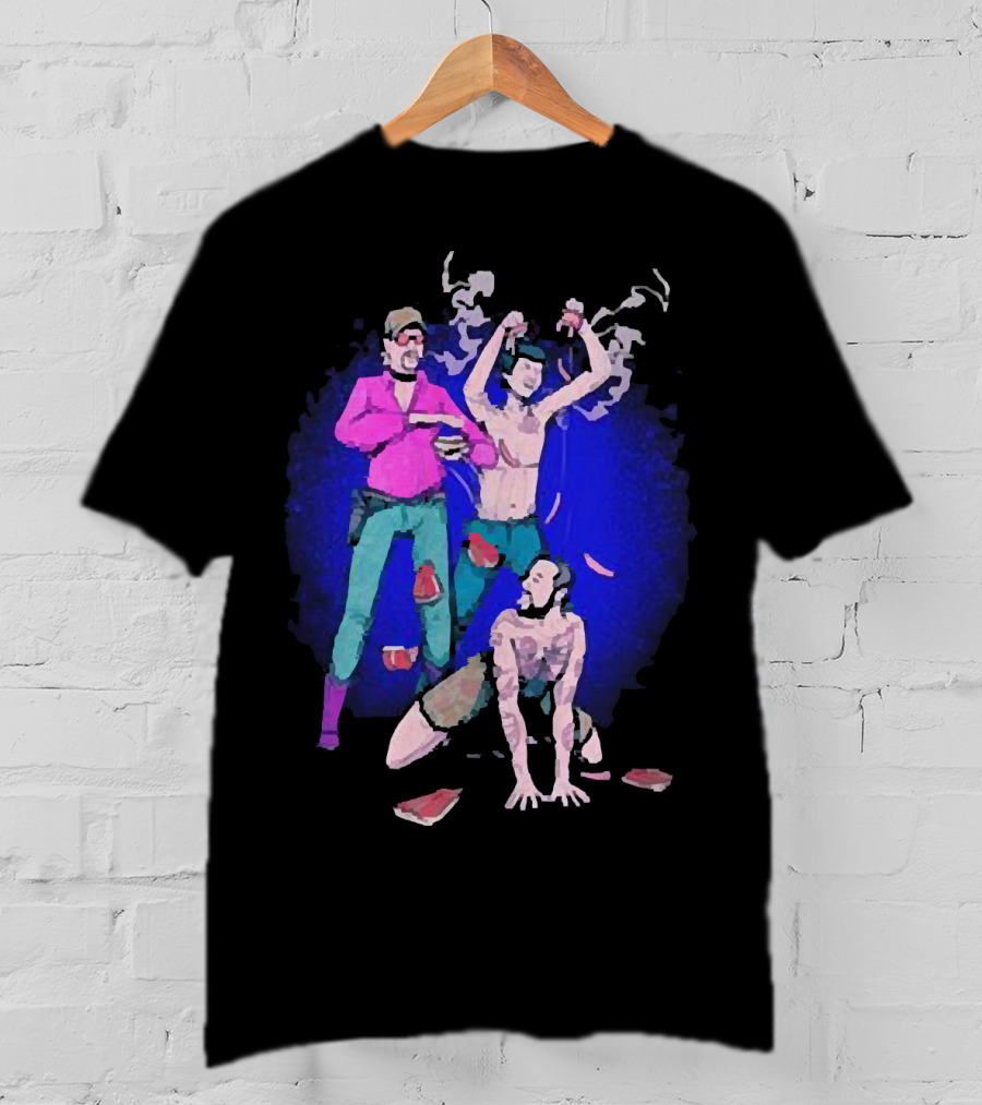 Expired Meat Honeymoon Fine Tattooed Figures In Dance With Floating Meat T-Shirt