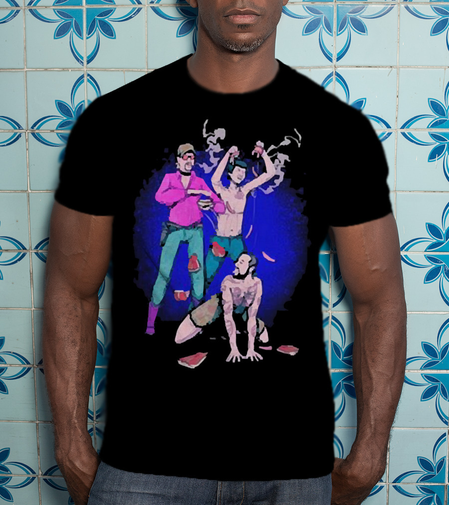 Expired Meat Honeymoon Fine Tattooed Figures In Dance With Floating Meat T-Shirt