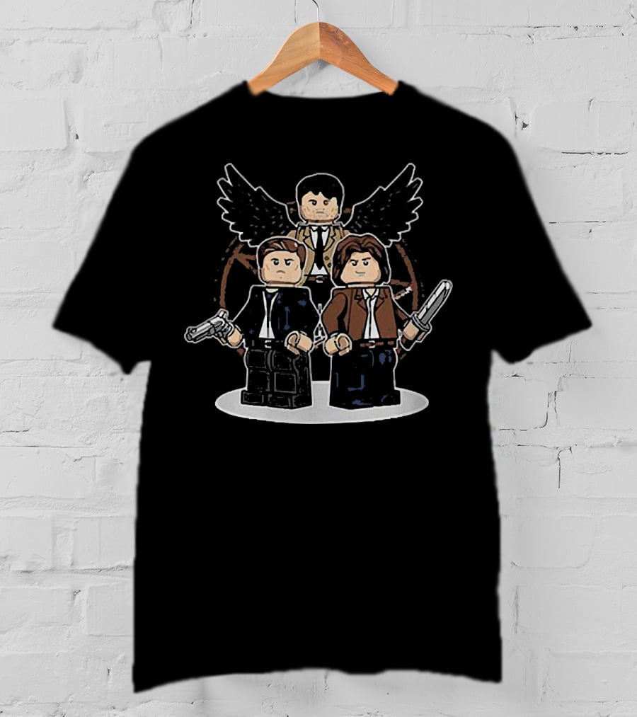 Super Thrilling Supernatural Chibi Winchester Castiel LEGO T-Shirt