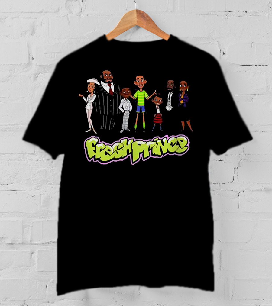 Fresh Prince Characters Cartoon Family T-Shirt
