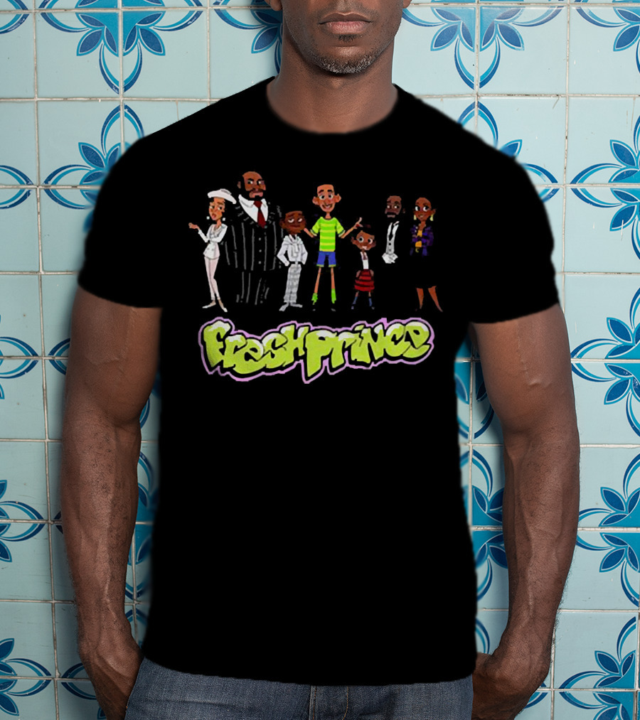 Fresh Prince Characters Cartoon Family T-Shirt