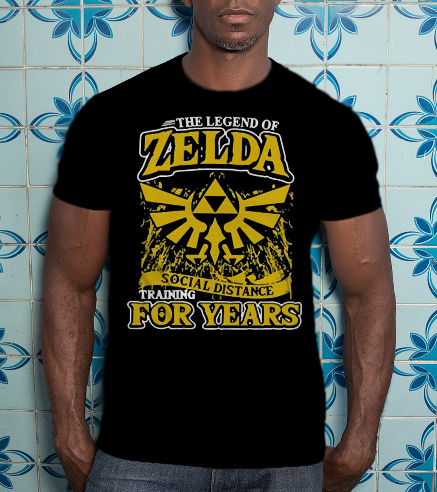 The Legend Of Zelda Social Distance Training For Years Hyrule Emblem T-Shirt