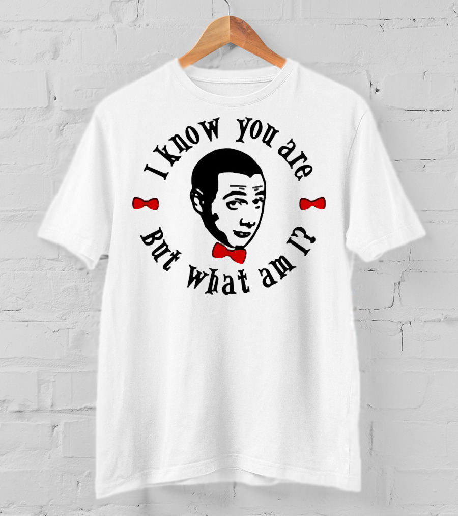 I Know You Are But What Am I Pee-wee Herman Face With Red Bowties T-Shirt